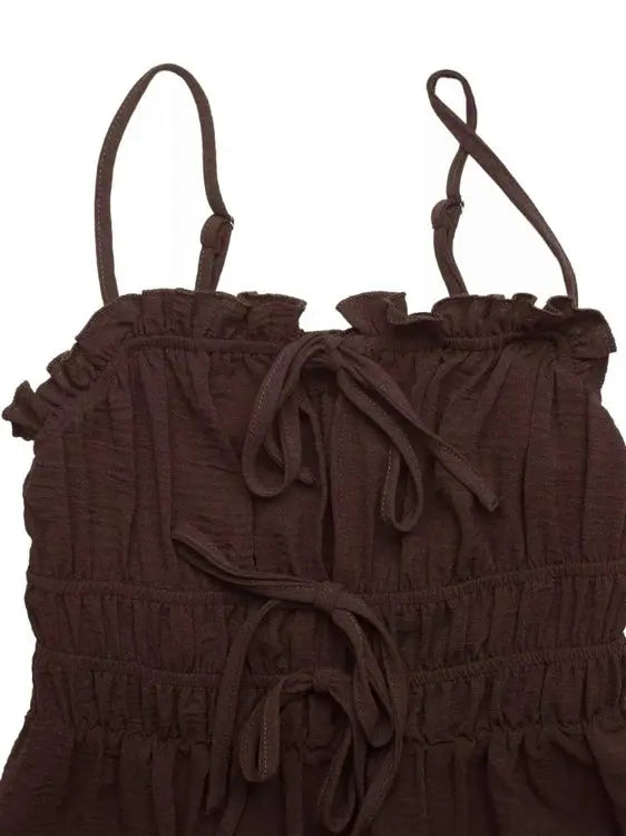 A-Line Dress with Stylish Tie-Front Detail