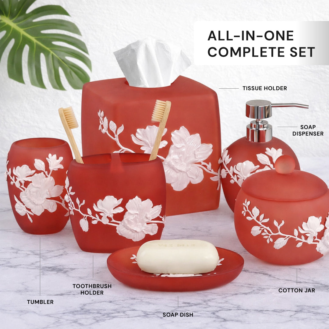 The Savannah Collection – Elegant Modern Bathroom Décor Accessories Set of 6