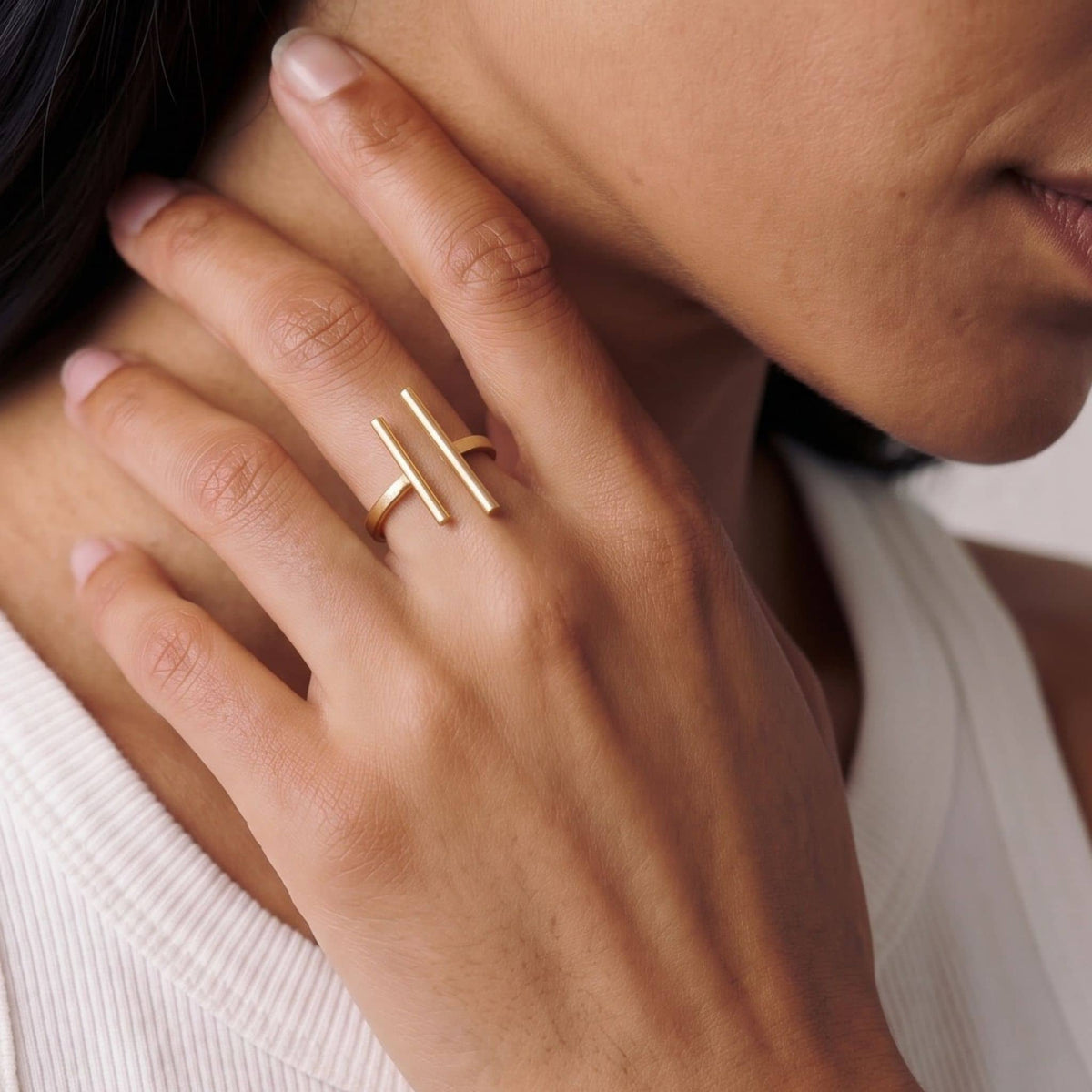 Double Parallel Bar Ring | Mazu