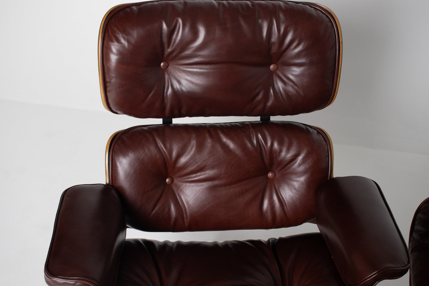 3rd Generation Eames Lounge Chair in Brazilian Rosewood and Oxblood Leather by Herman Miller