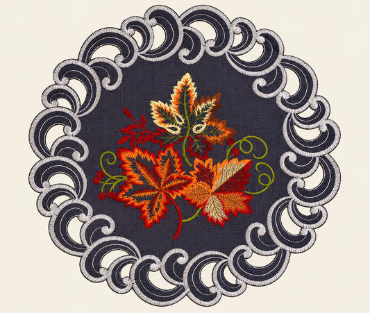 Gray Round Placemats – Aurora Charm, 15 Inch