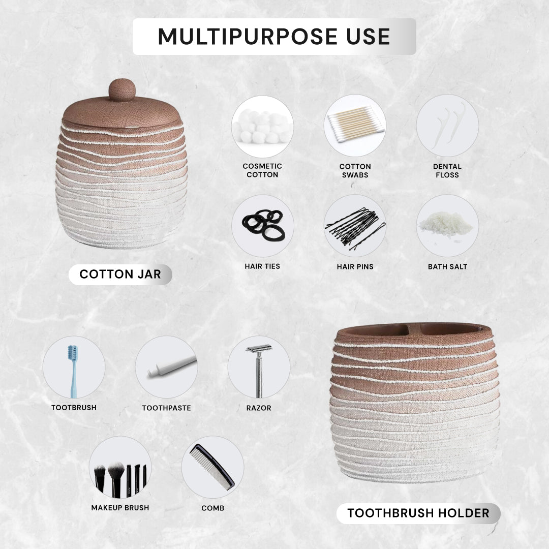 The Antonetta Collection – Elegant Modern Bathroom Décor Accessories Set of 6