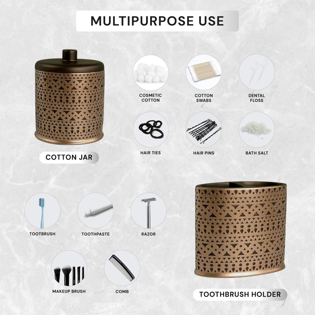 The Cappello Collection - Elegant Modern Bathroom Décor Accessories Set of 6