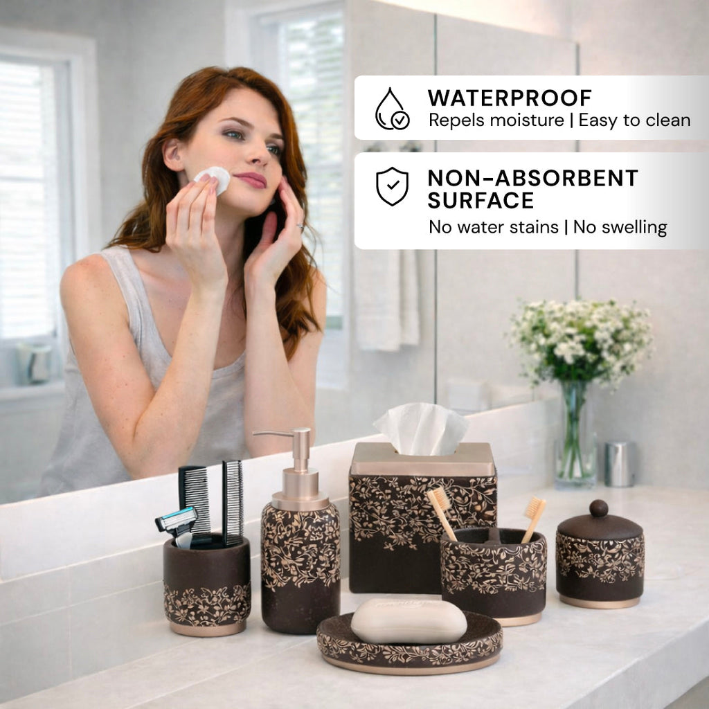 The Stella Collection – Elegant Modern Bathroom Décor Accessories Set of 6
