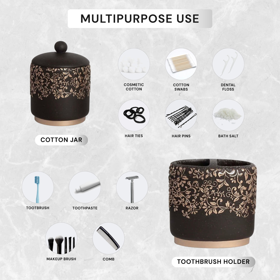 The Stella Collection – Elegant Modern Bathroom Décor Accessories Set of 6