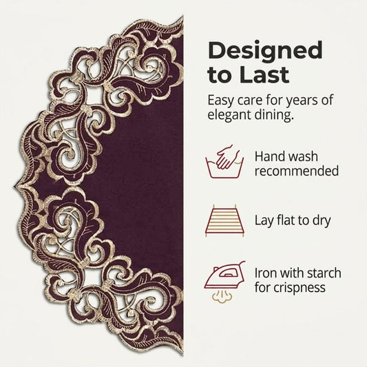 Purple Gold Doilies – Amethyst Haze, 15 Inch