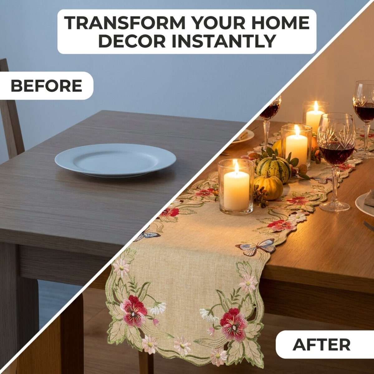 Beige Table Runner – Sandy Dune, 14x108 Inch