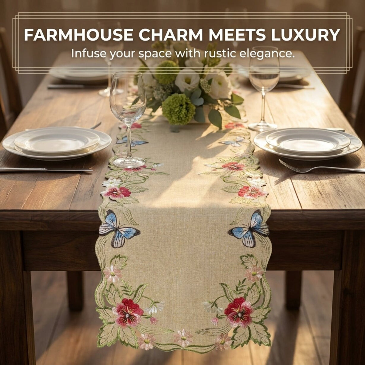Beige Table Runner – Sandy Dune, 14x108 Inch
