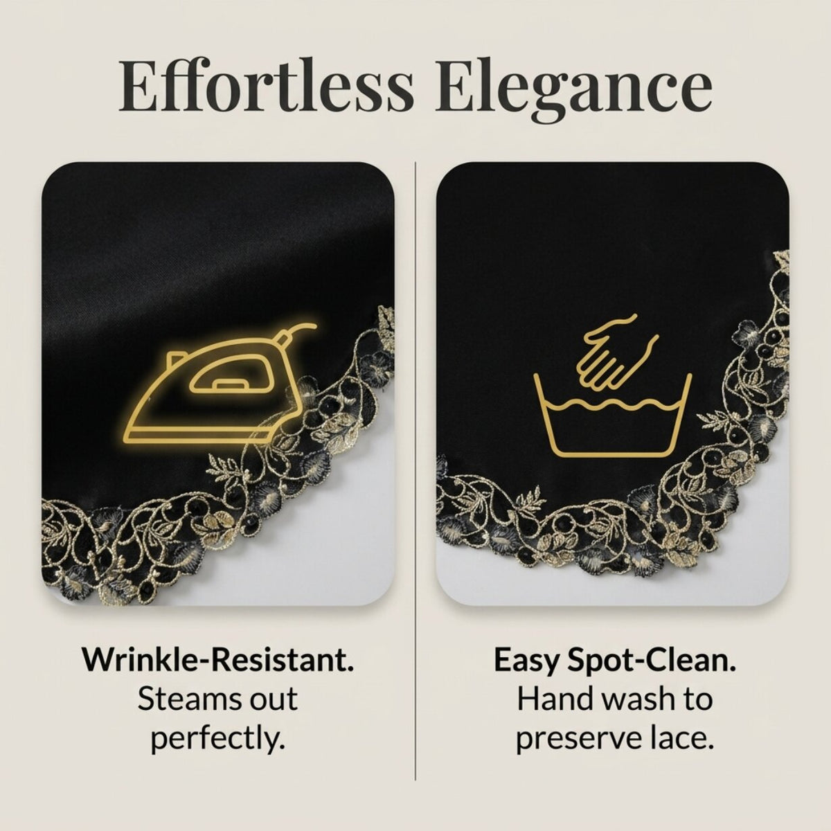 Black Gold Mantel Scarf – Midnight Gold, 18x90 Inch