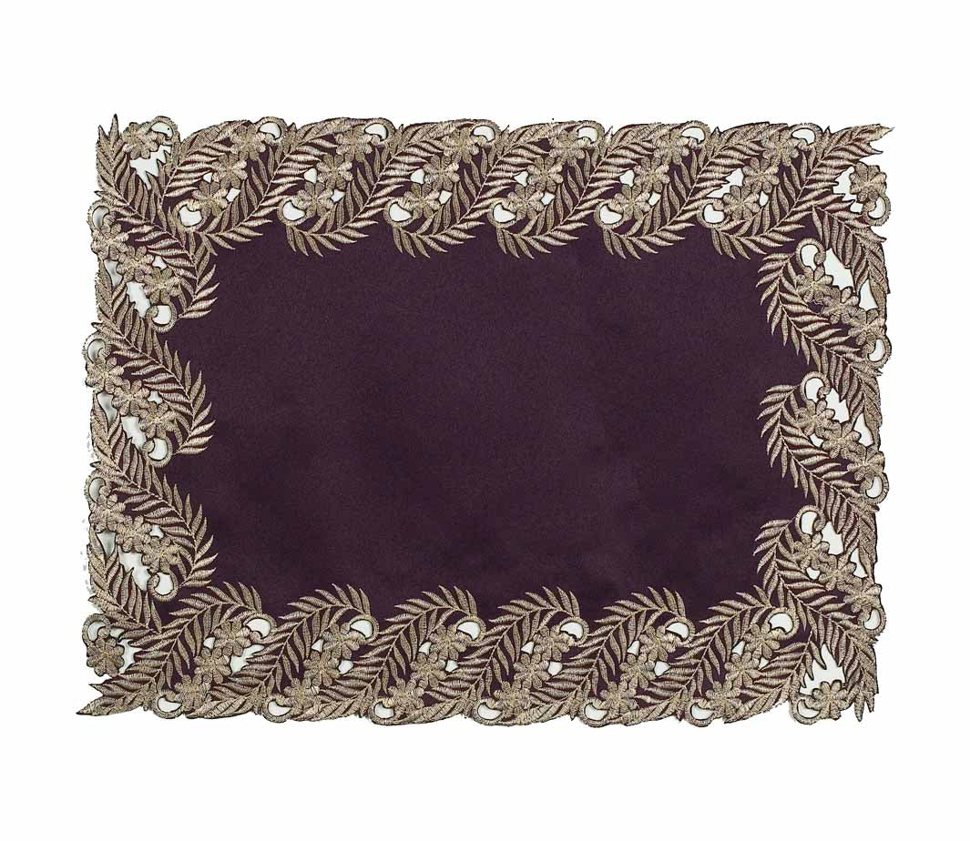 Purple Gold Placemats – Violet Dream, 12x18 Inch