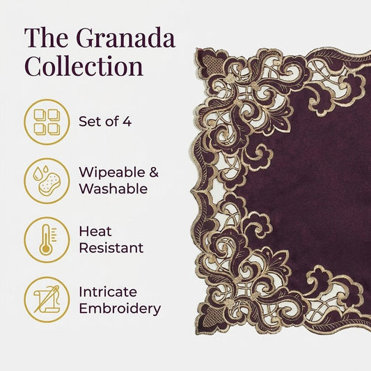 Purple Gold Placemats – Amethyst Haze, 12x18 Inch