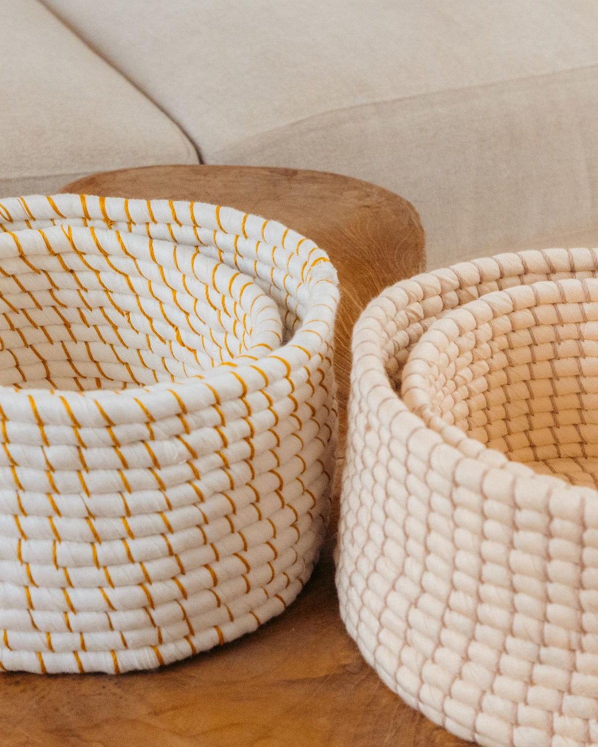 Cotton Stacking Baskets
