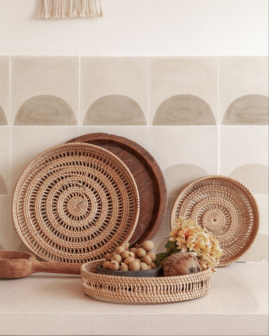 Round Woven Tray