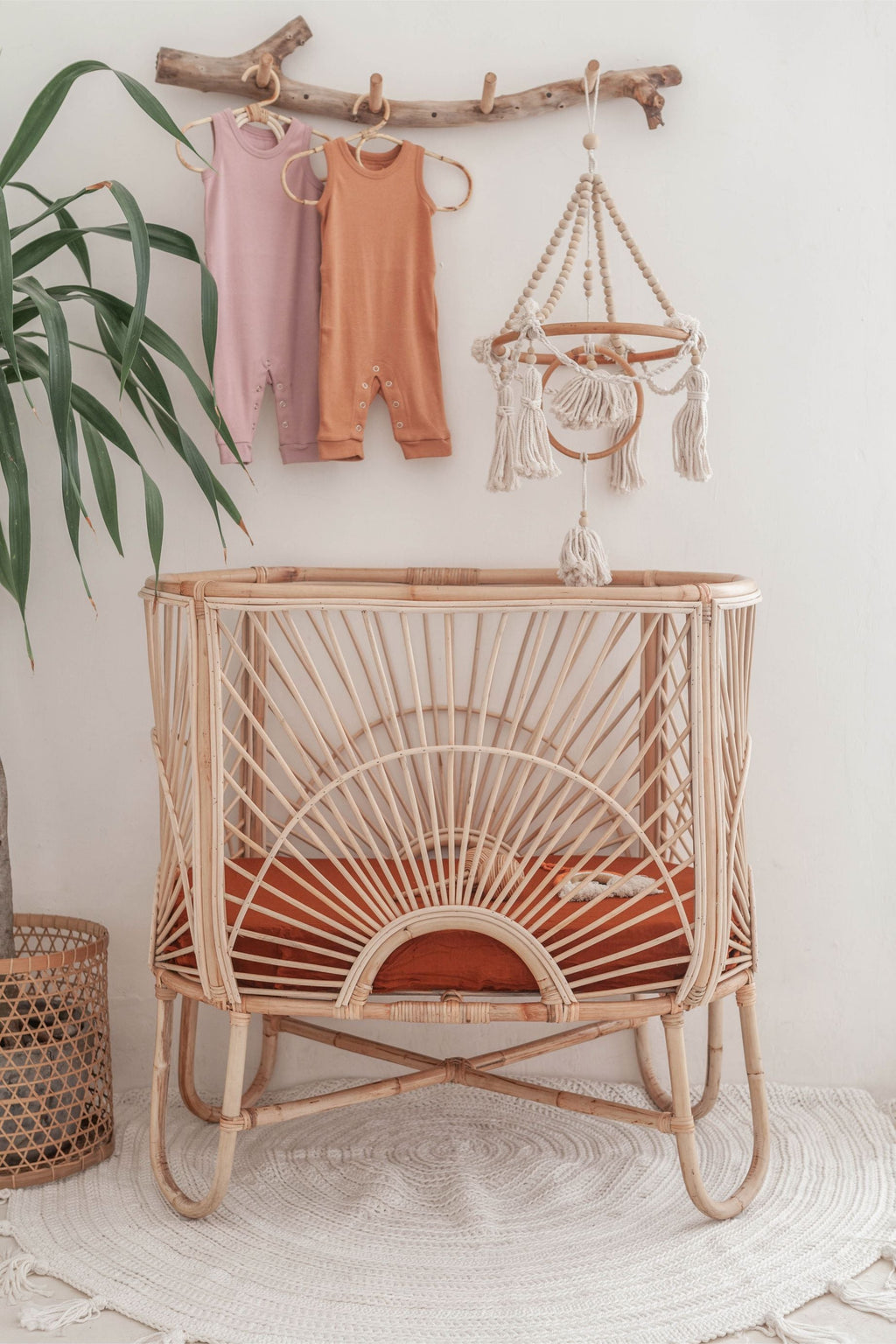 Rainbow Rattan Hanger