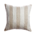 Beige and Ivory Striped Pillow