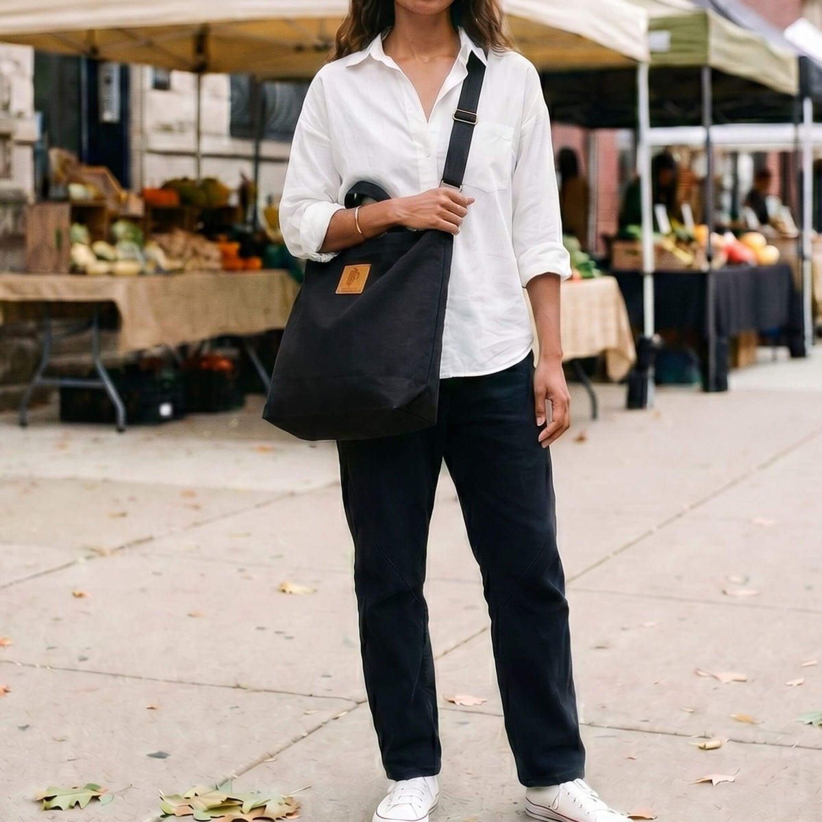 Zippered Canvas Tote Bag | Amani