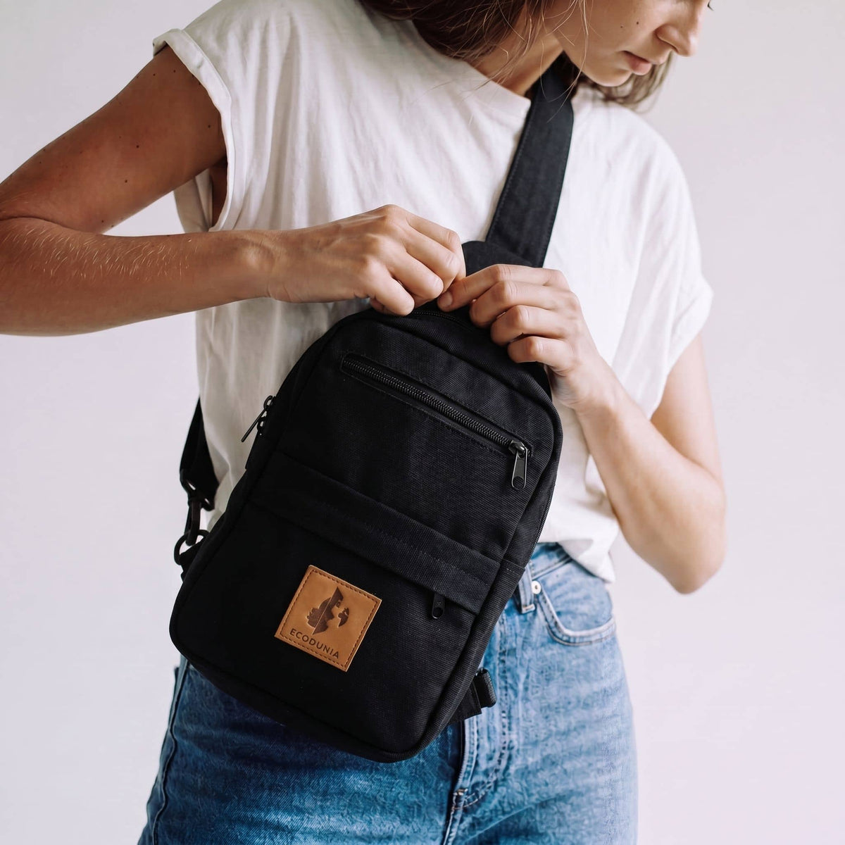 Large Canvas Crossbody Sling Bag | Umoja