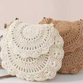Women's Boho Crochet Crossbody Bag | Handwoven, Artisan Style