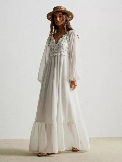 Women's Crochet Lace Maxi Dress | Boho, Elegant | Effortless Summer Style