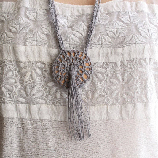 Boho Macrame Necklace Crochet Pattern