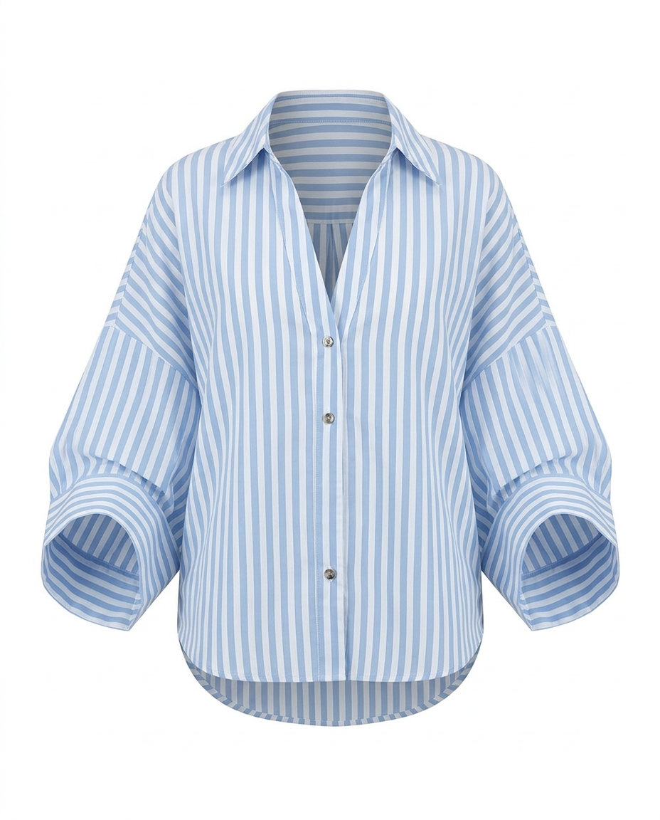Adventurous Striped Loose Blouse