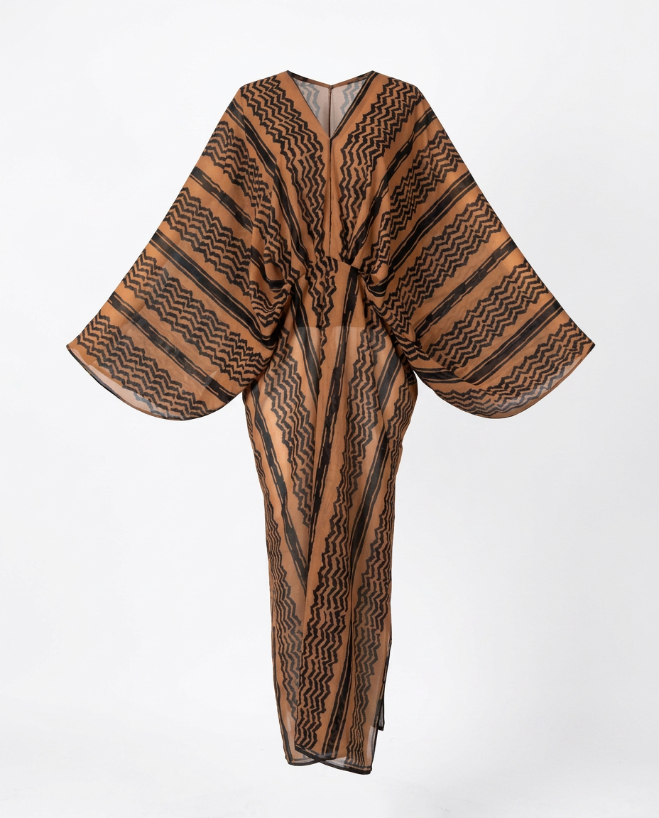 Wanderlust Printed Vacation Kaftan
