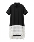 Liberated Tiered Contrast Maxi Dress
