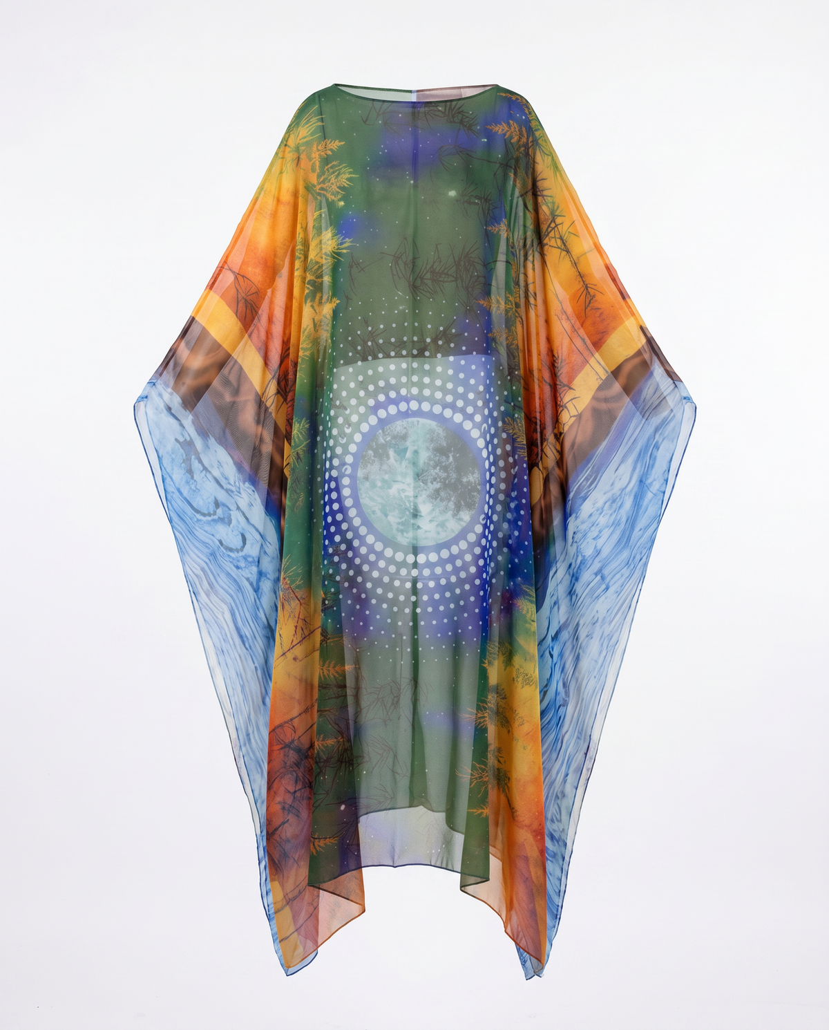 Boundless Tulle Printed Kaftan