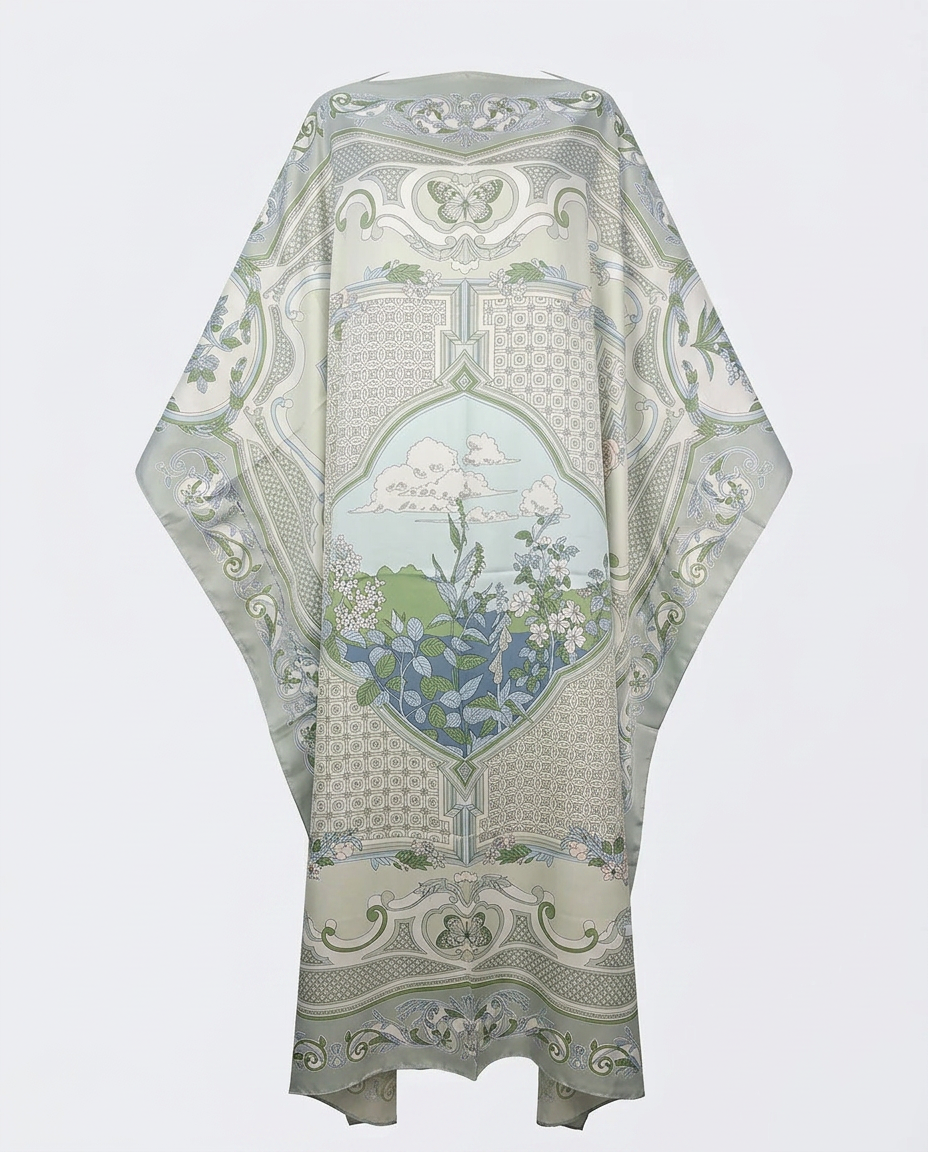 Wanderlust Printed Oversized Kaftan