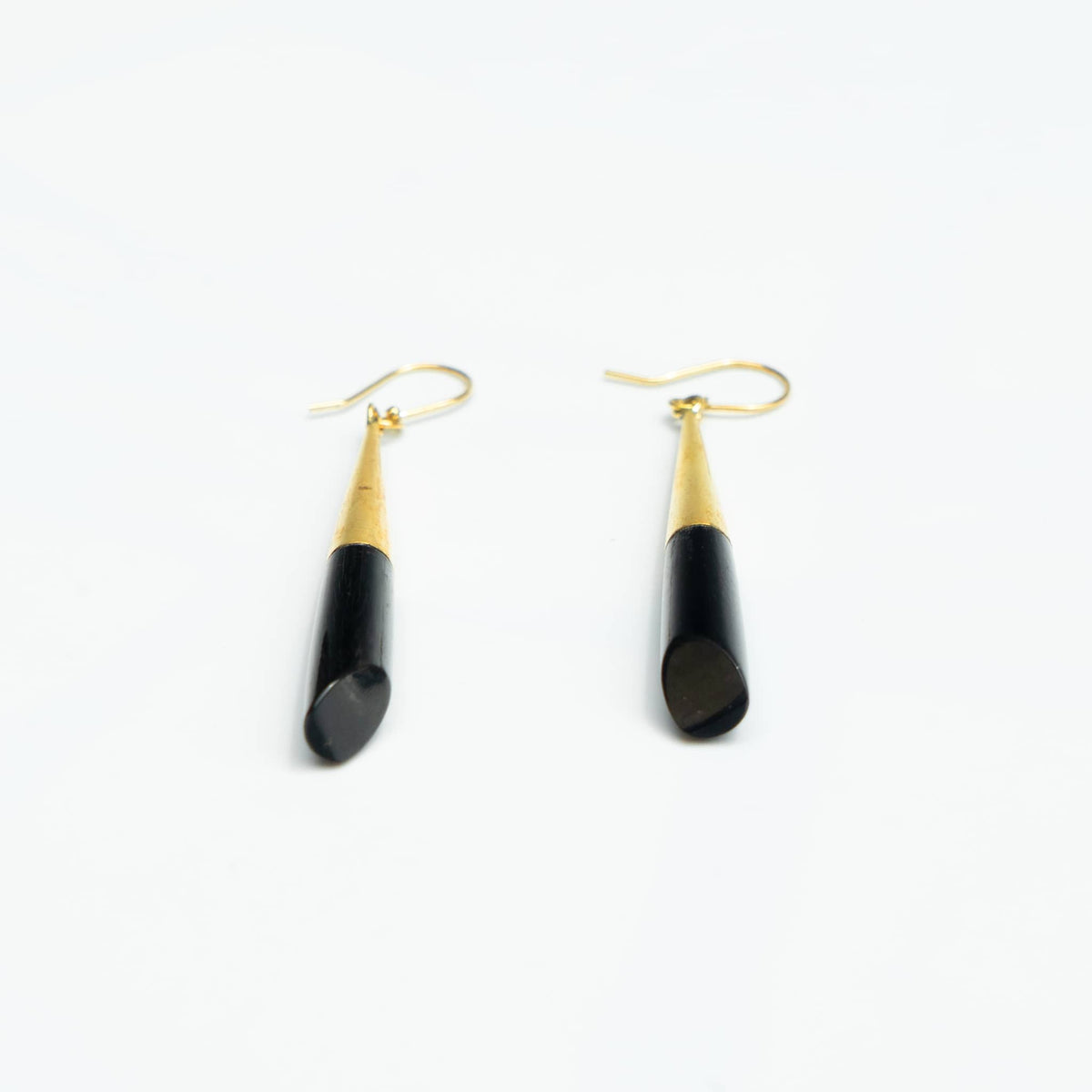Brass & Bone Teardrop Drop Earrings | Shela