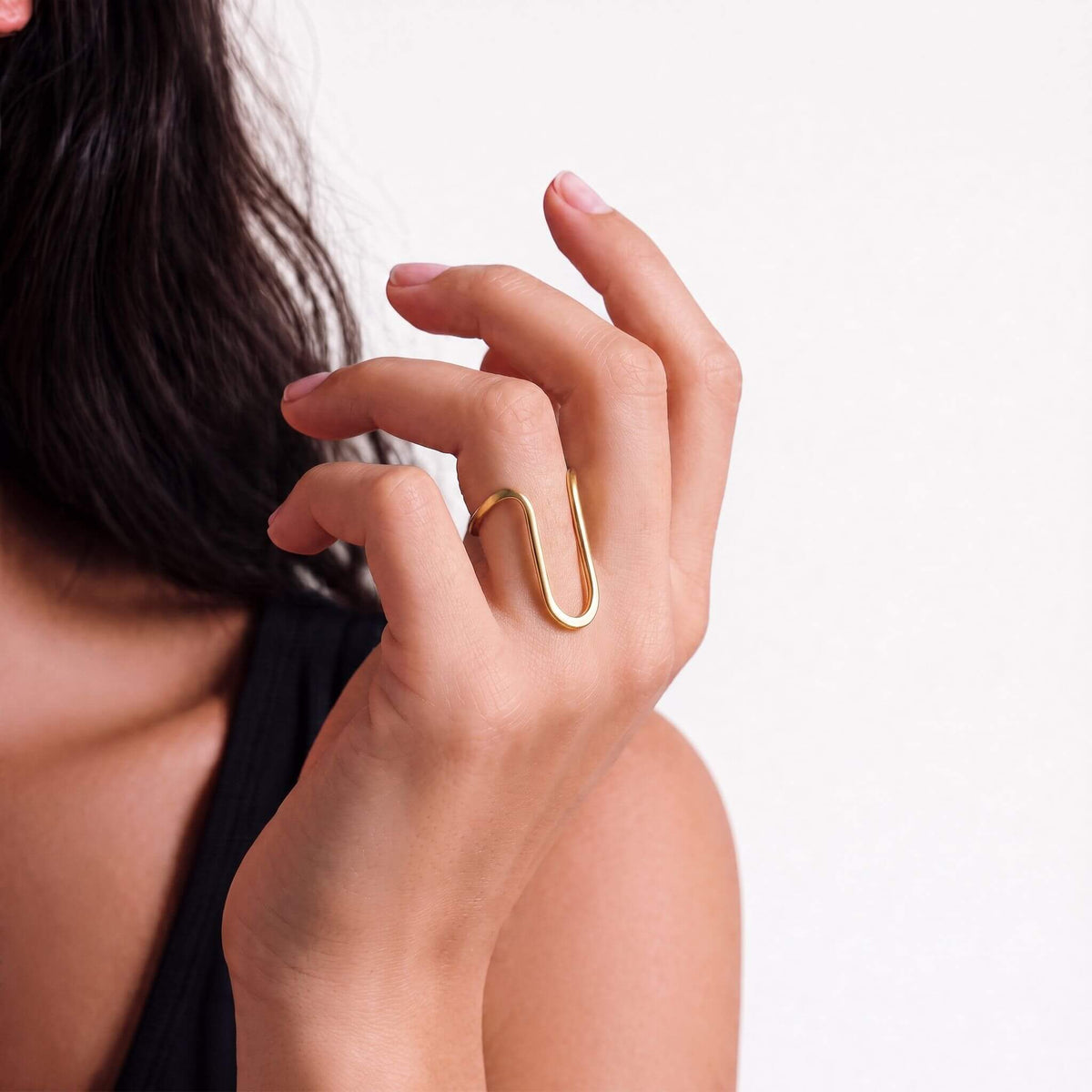 U-Shaped Wire Brass Ring | Mila