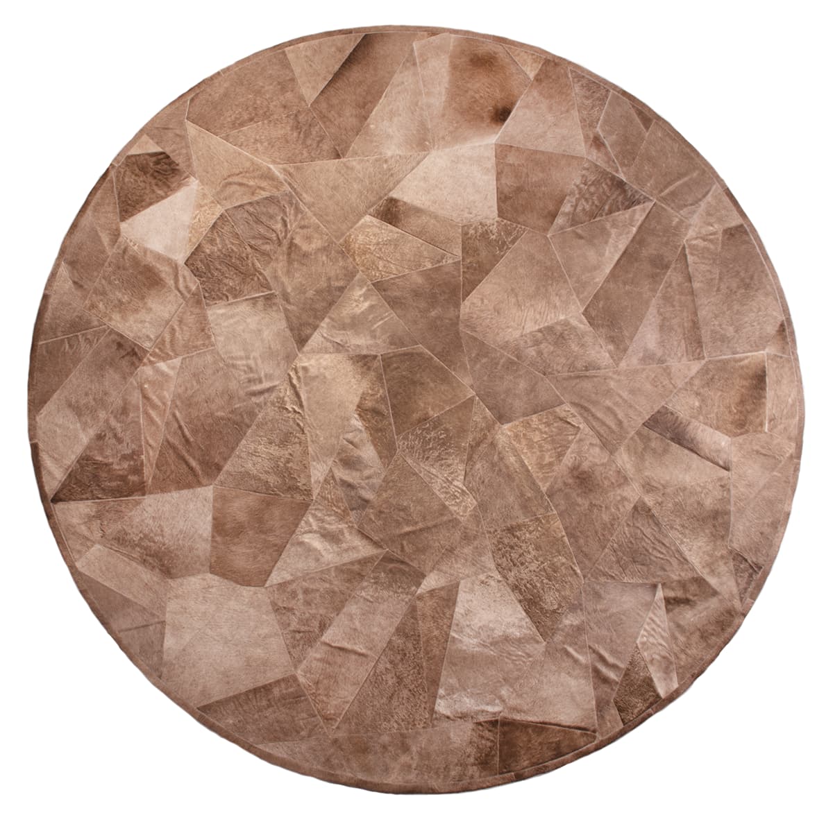 BROKEN ROUND - Patchwork Cowhide Rug