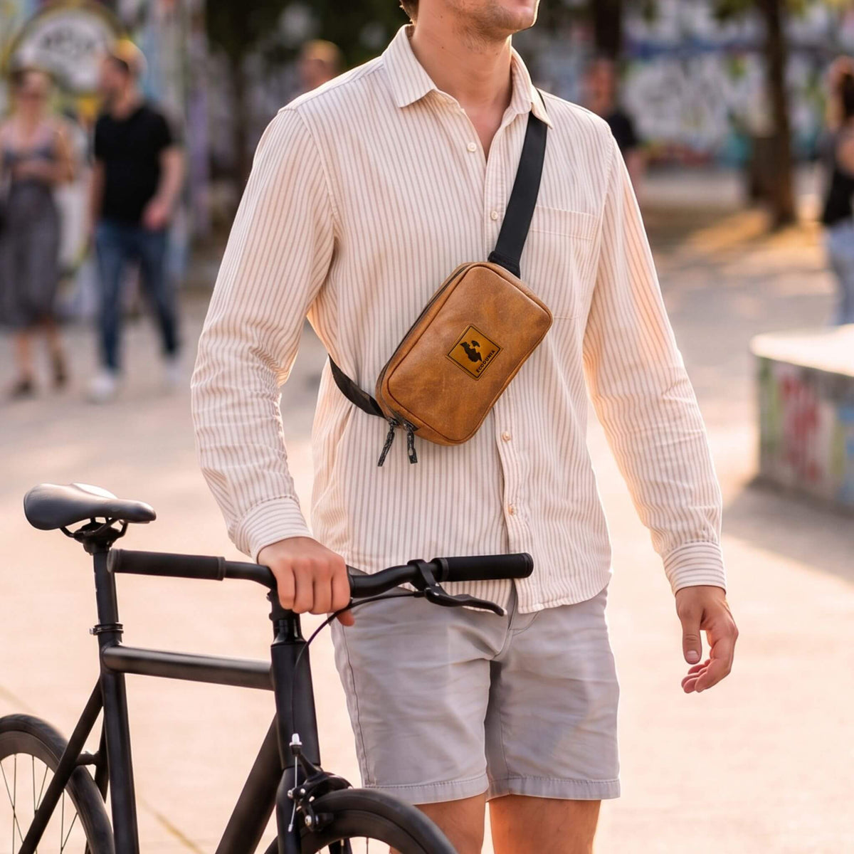 Vegan Leather Belt Bag, Crossbody Fanny Pack