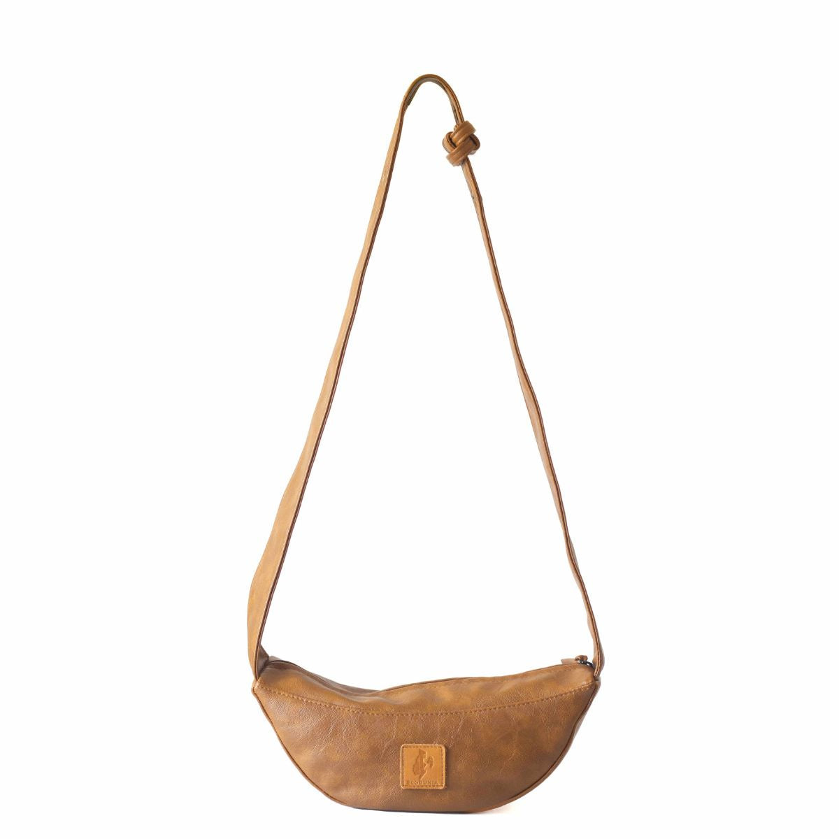 Half Moon Vegan Leather Crossbody Bag