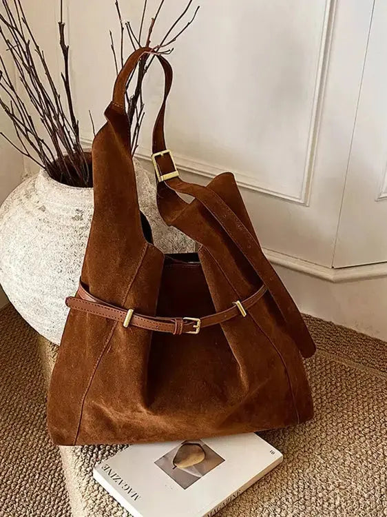 Women's Adjustable Strap Shoulder Bag | Buckle Detail, Versatile