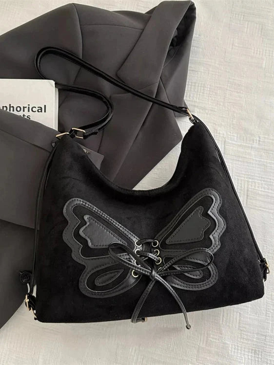 Women's Butterfly Shoulder Bag | Lace-Up Design, Boho Style