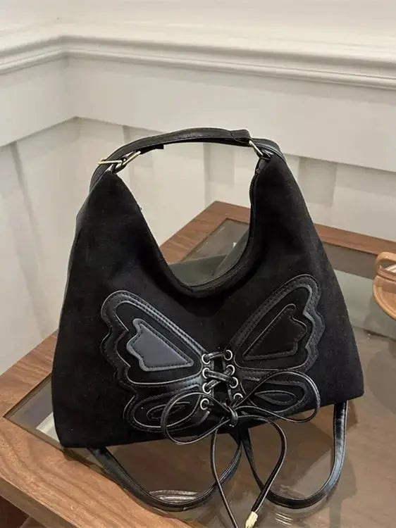 Women's Butterfly Shoulder Bag | Lace-Up Design, Boho Style