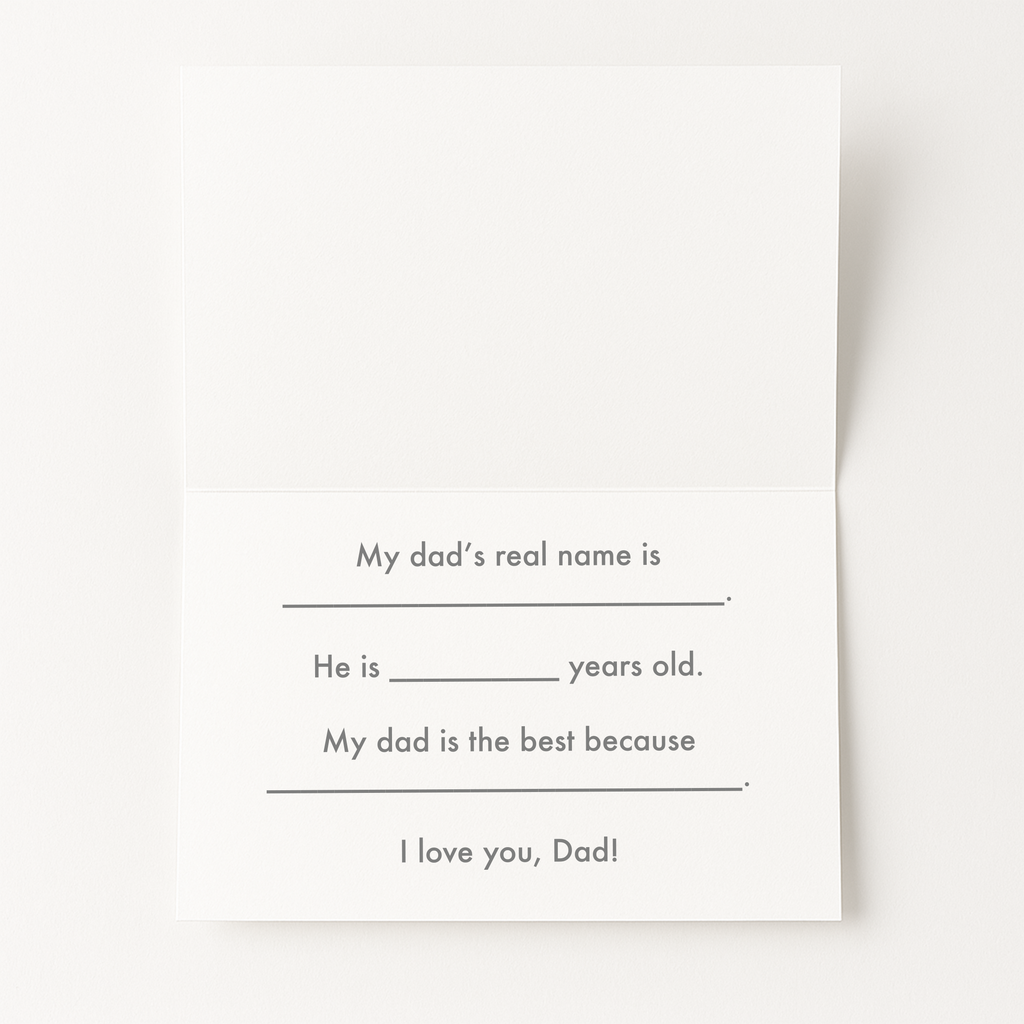 DAD Cut-Out Card – DIY Father’s Day Kit (Physical Card + Printable Template) - Space Themed