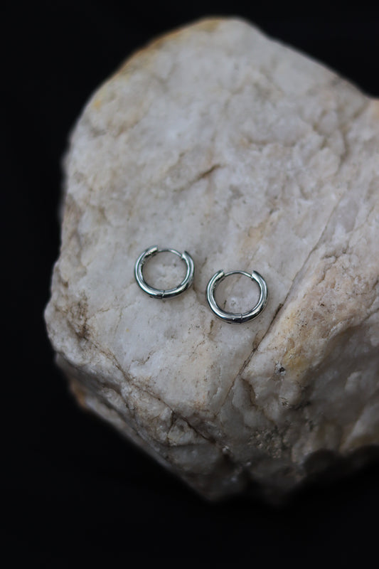 Mini Mara Hoops - Silver - Stainless Steel - Water Proof