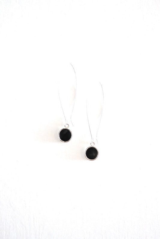 Angie Earrings - Silver Horn