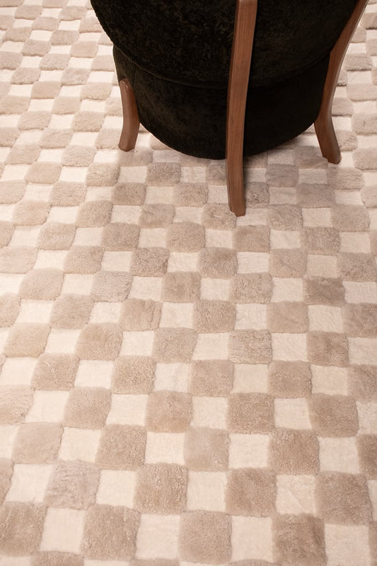 CHECKERED – High and Low Shearling Rug