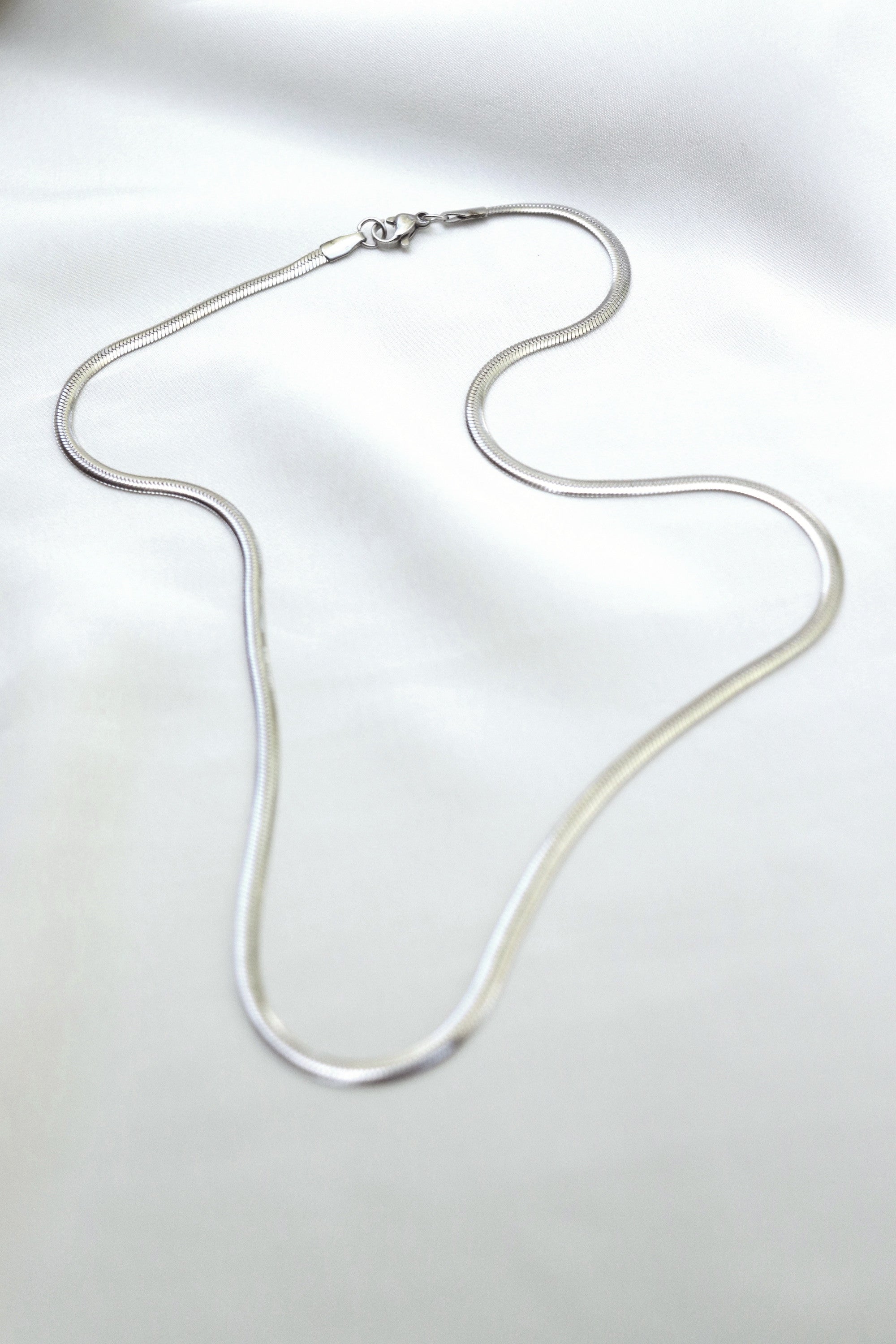 Flat Snake Chain - Silver - Stainless Steel