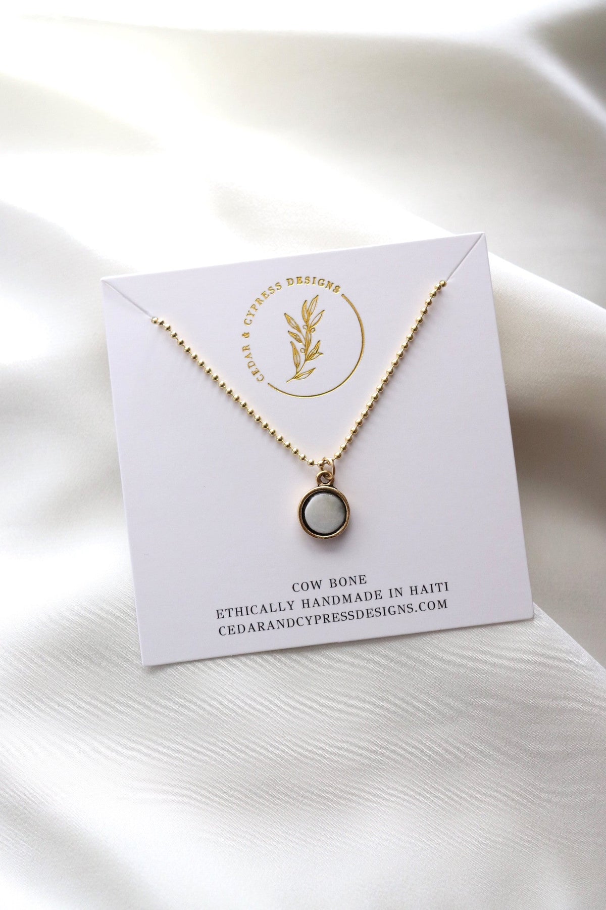 Angie Necklace - Gold Bone