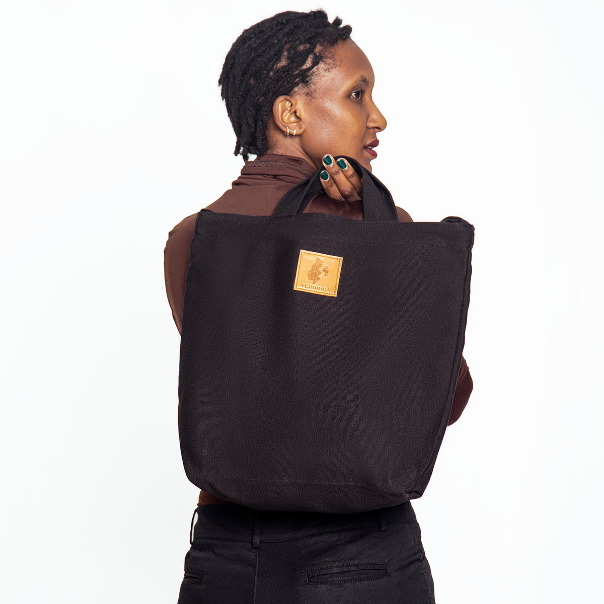 Zippered Canvas Tote Bag | Amani