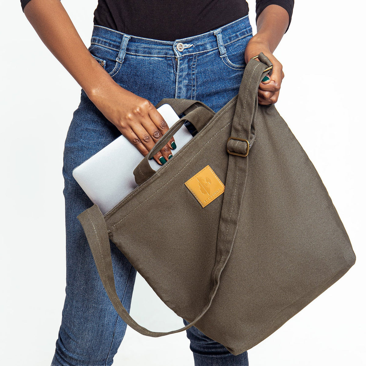 Zippered Canvas Tote Bag | Amani