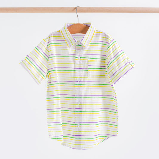 Carnival Time Short Sleeve Collared Shirt