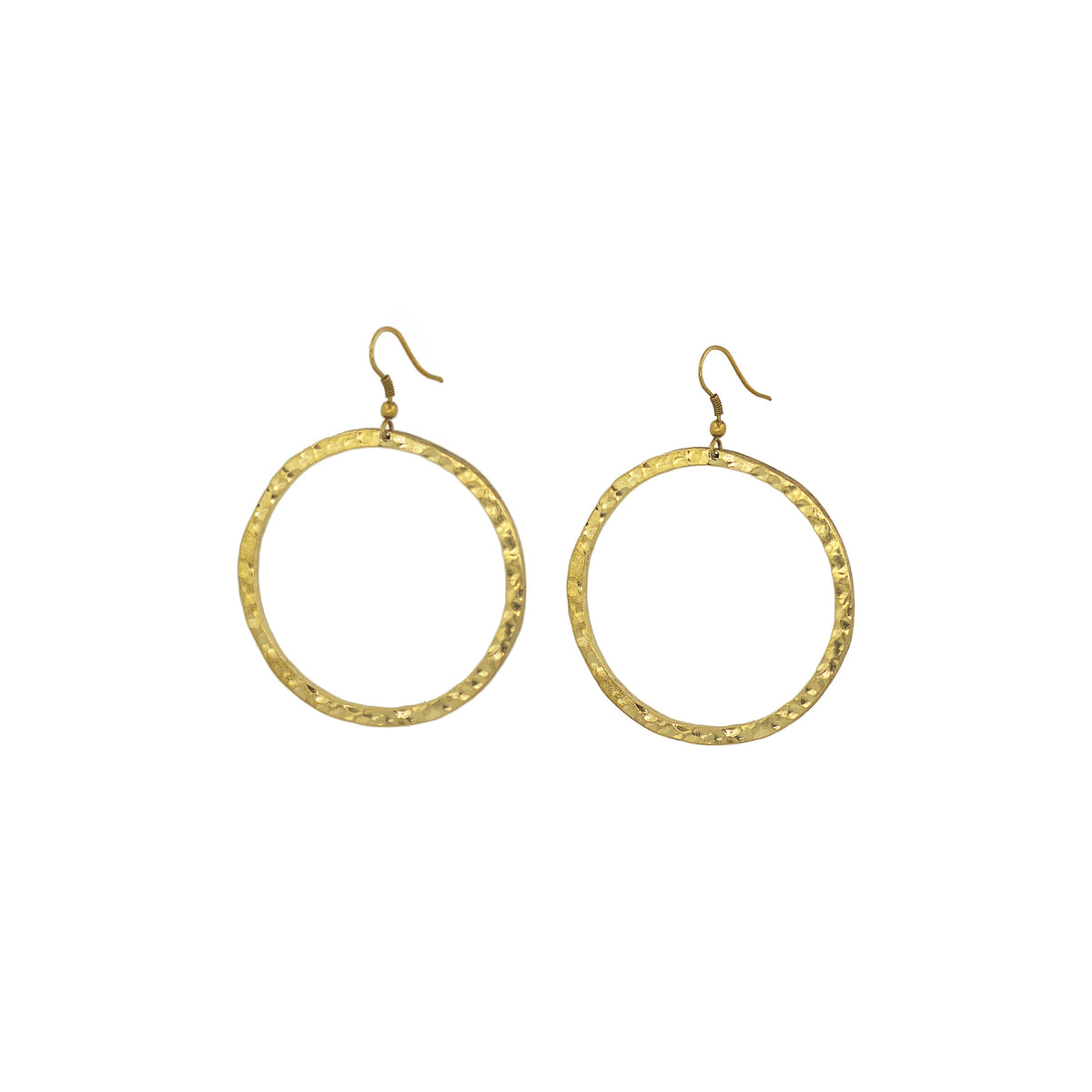 Circle Brass Hoop Earrings for Women | Sura