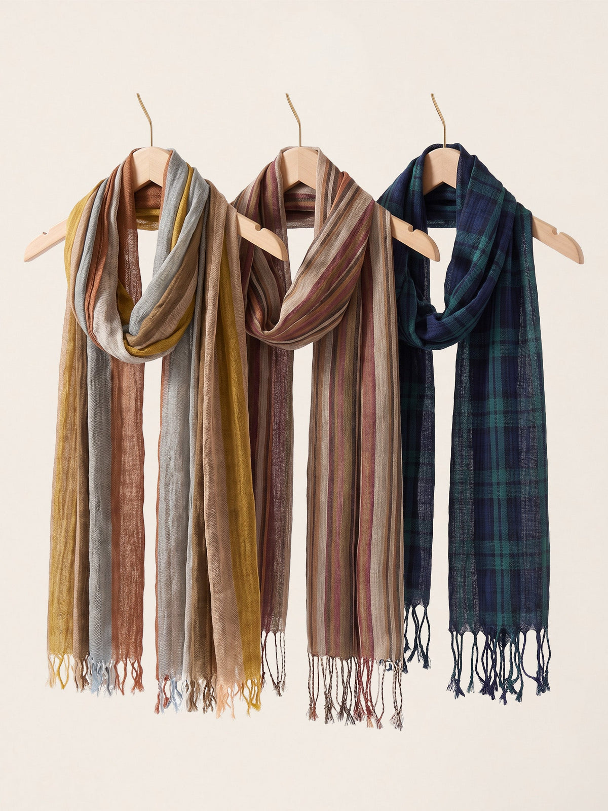 Cotton Linen Lightweight Soft Scarf