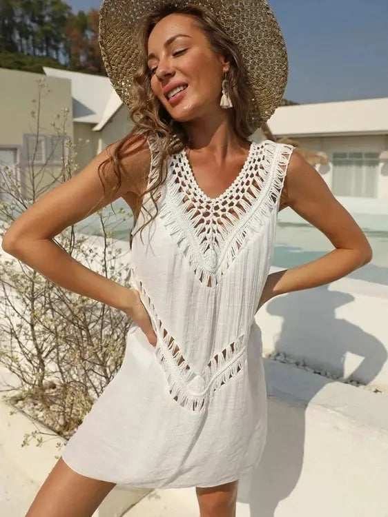 Crochet Cover Up Dress with Detailed Design for Effortless Summer Style