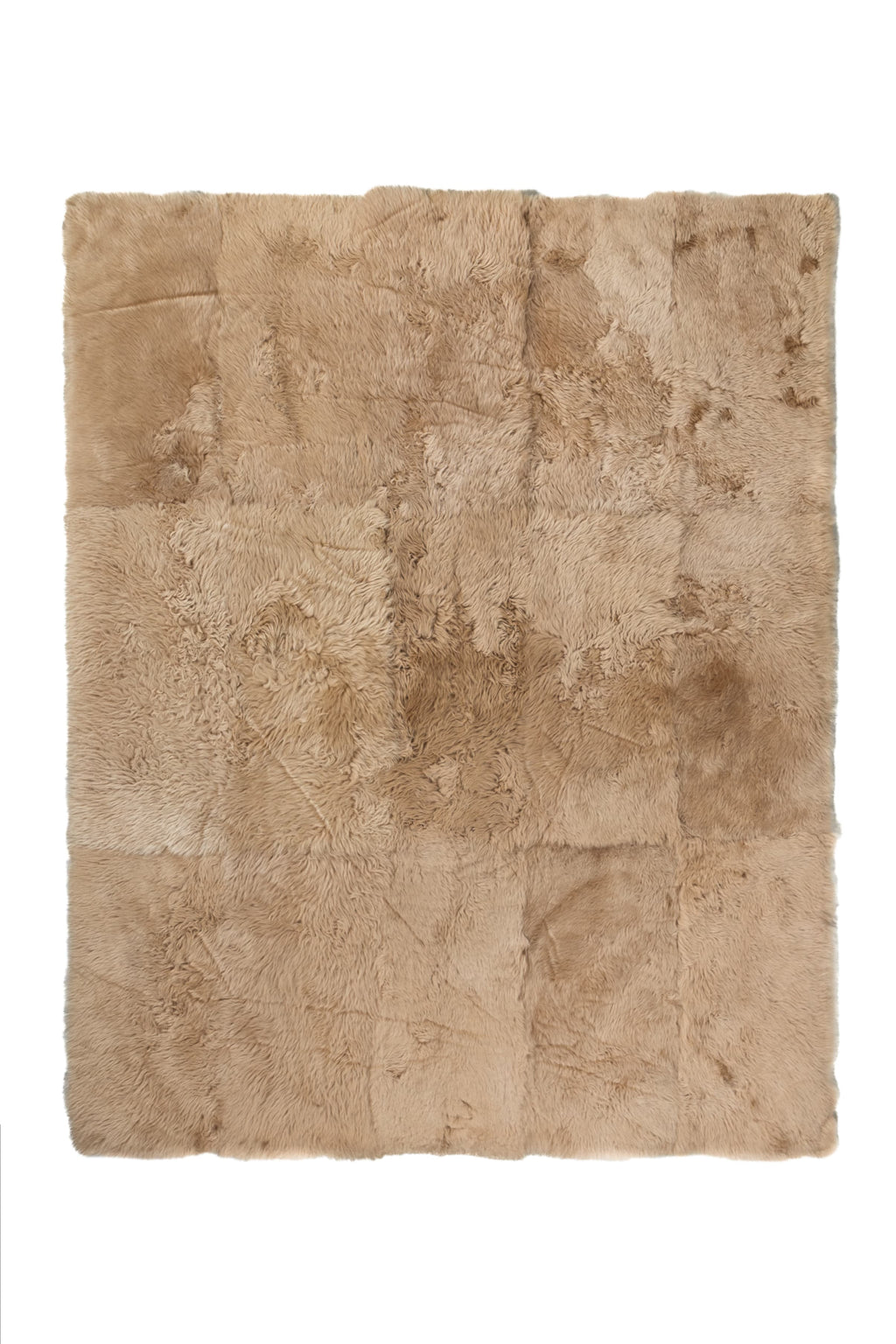 LONG HAIR - Beige Camel Sheepskin Rug